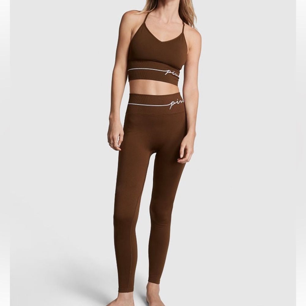 VS PINK SEAMLESS HIGH-WAIST LEGGINGS - NWT